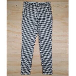 Maurices Womens Black White Gingham Checkered Slim Fit Stretch Pants Size S-REG